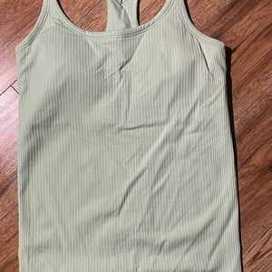 Sage Green Ribbed Tank Top